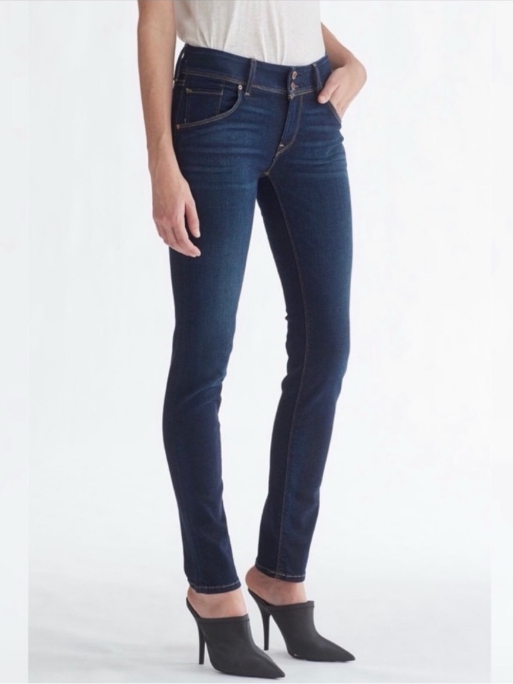 Hudson Collin Flap Mid Rise Skinny Jeans Sz 28 - Picture 6 of 17